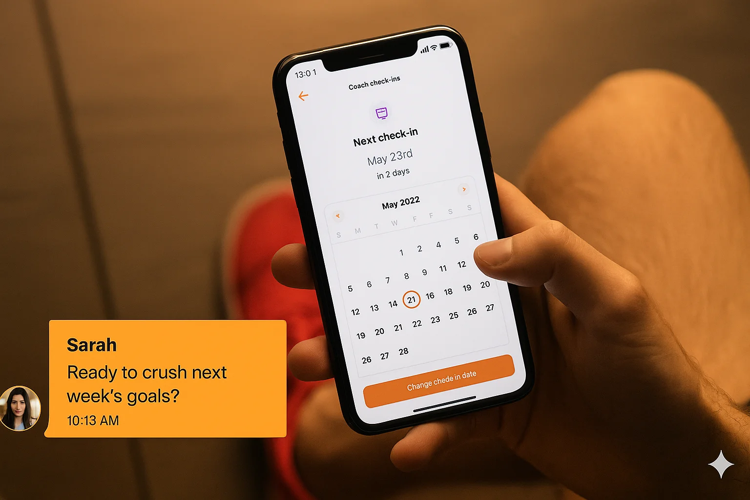 Coaching support via mobile
